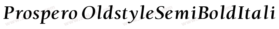 Prospero OldstyleSemiBoldItalic字体转换